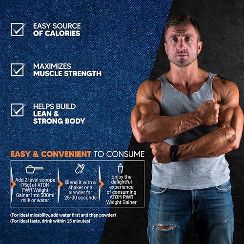 Asitis Nutrition Asitis Nutrition Atom Weight Gainer Powder 1Kg | 61.1G Carbs & 8.8G Proteins | Easy Source Of Weight-Gaining Calories | Boosts Workout Performance | Kesar Elaichi Flavor