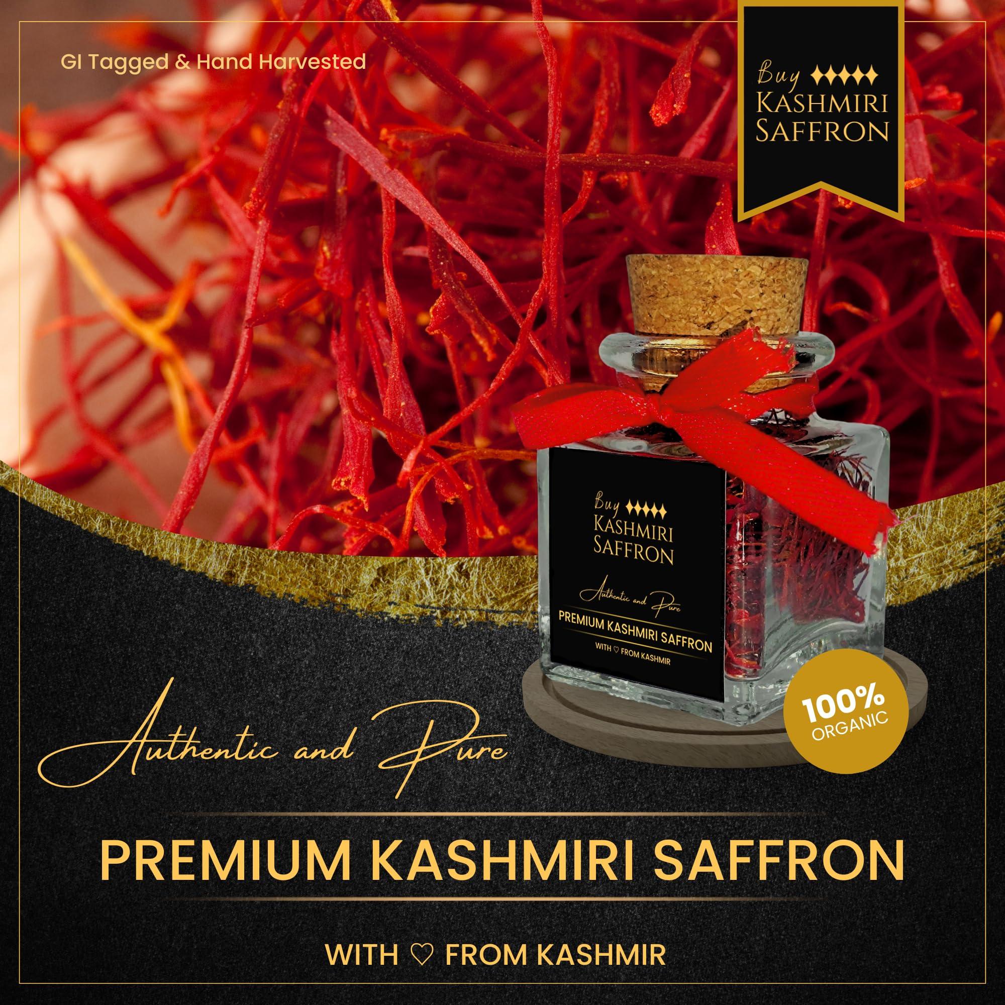 Buy Kashmiri Saffron Premium Kashmiri Saffron Kesar Zaffron directly from Kashmir | 100% Pure Kashmiri Saffron, Kashmiri Kesar/Original Kashmiri Saffron/Kesar, Hand Harvested, Saffron for pregnant women 2g