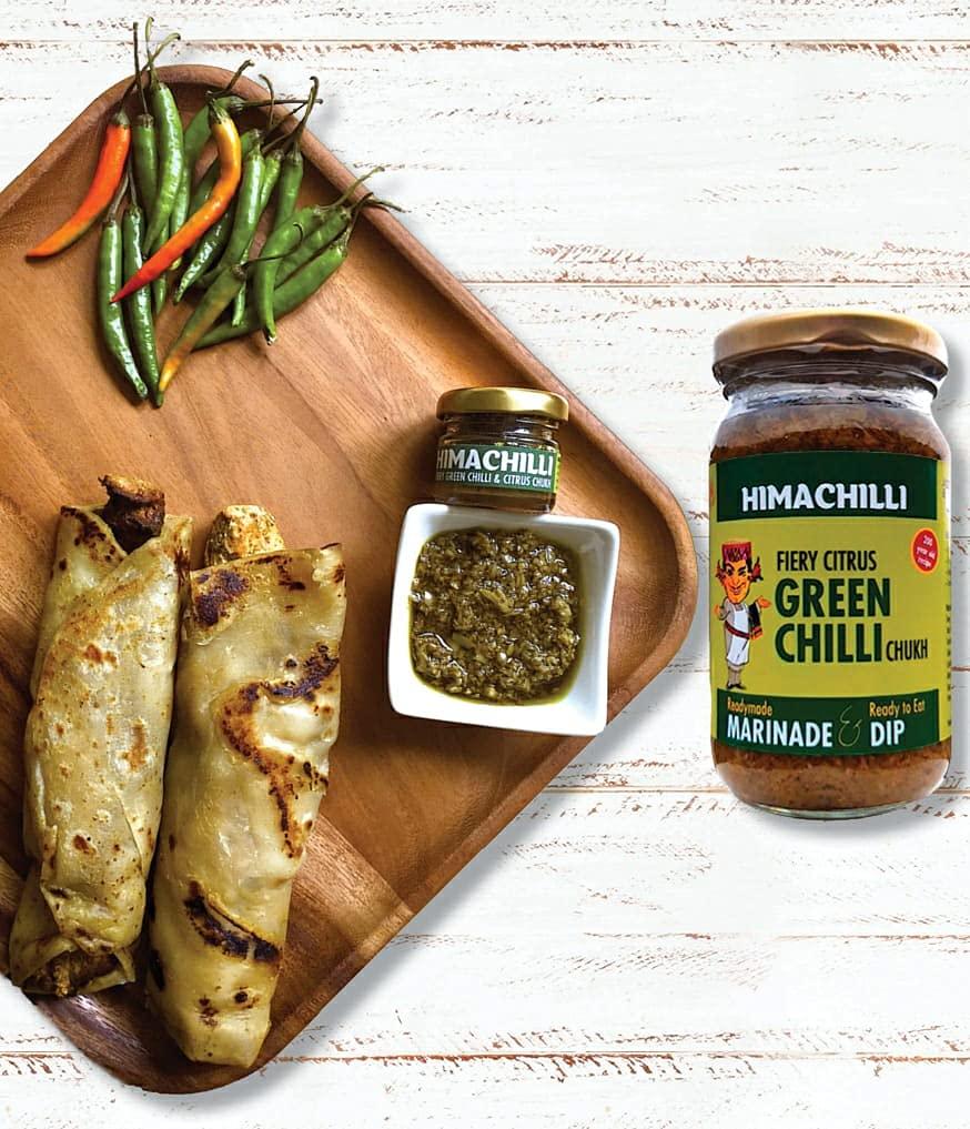 HIMACHILLI HIMACHILLI Green Chilli Chukh and Garlic Chilli Chukh Traditional Chamba Chukh from Himachal Pradesh- Fiery, Hot, Citrus, Green Chilli Pickle, Paste & Marinade - Pack of 2, (Each Bottle 200gm)