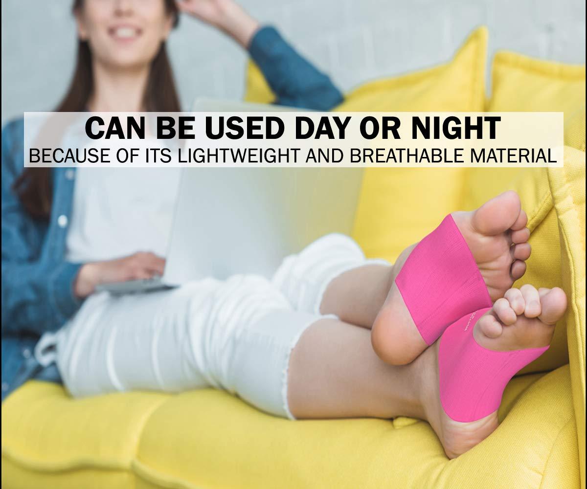 Physix Gear Sport Physix Gear Arch Supports for Plantar Fasciitis - Best Foot Sleeve for Foot Arch Support & Arch Support Brace - Unisex Arch Support Sleeve - Compression Arch Sleeves, Foot Arch Supports Pink S