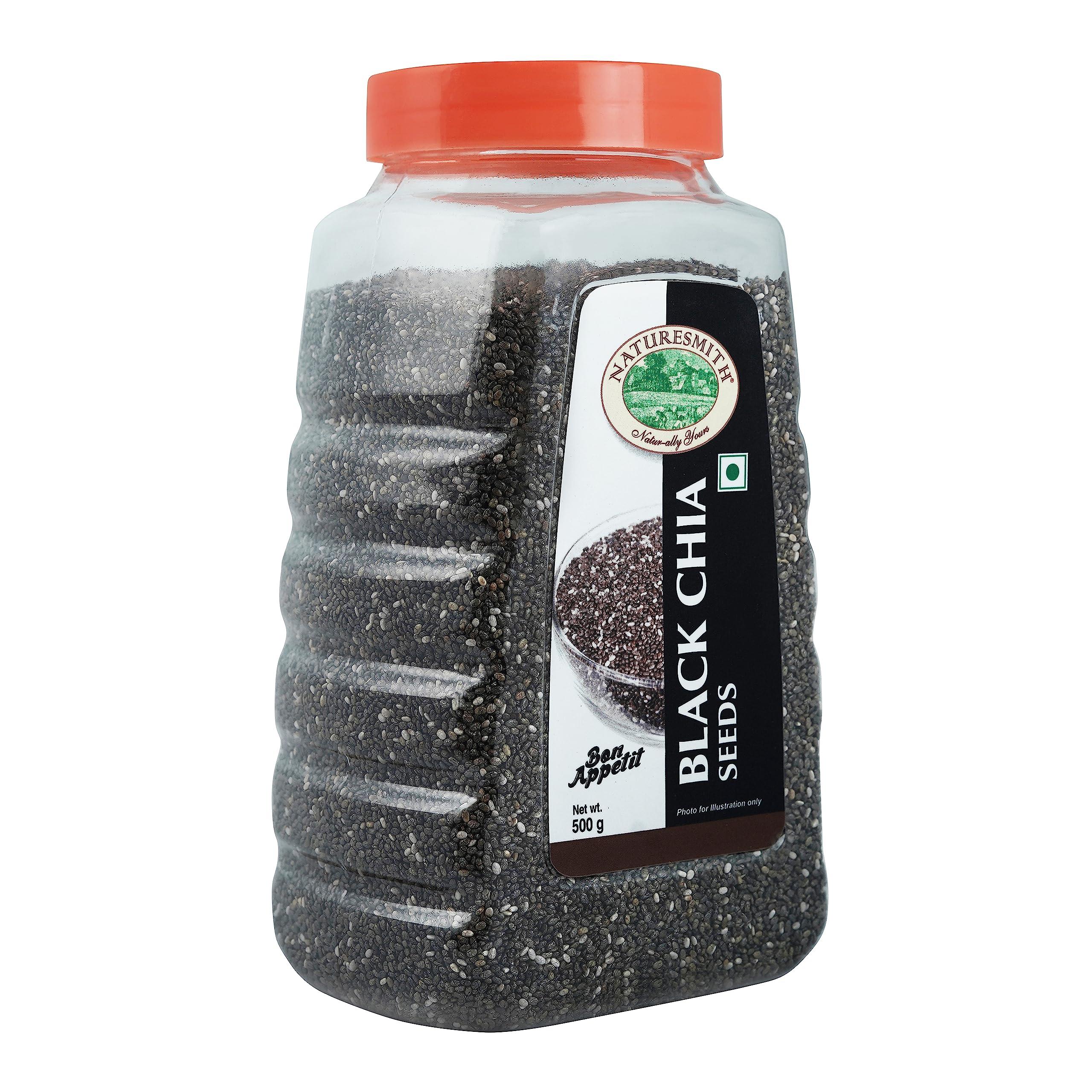 NATURE SMITH NATURESMITH FS JAR BLACK CHIA SEEDS-500g