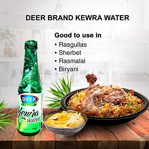 DEER BRAND MOGHLAI DEER BRAND Rice Dishes & Mughlai Dishes Water use in Biryani, Pulao,Fried Rice, Milkshakes,ice-cream,Rasmalai,Sharbat,Rasgulla,Sweet Dishes-Desserts (Kewra Water Keora Jal, 600 ML)