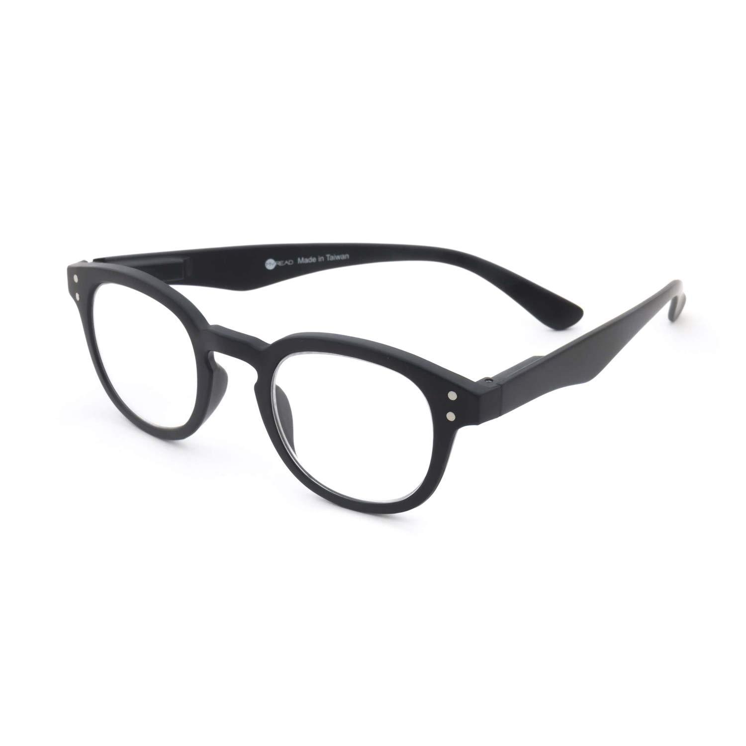 MyRead MyRead(Model 110) Reading Glasses | Spring hinge, Soft Case available | Unisex - Near Vision glasses | Power +2.50D | Black color