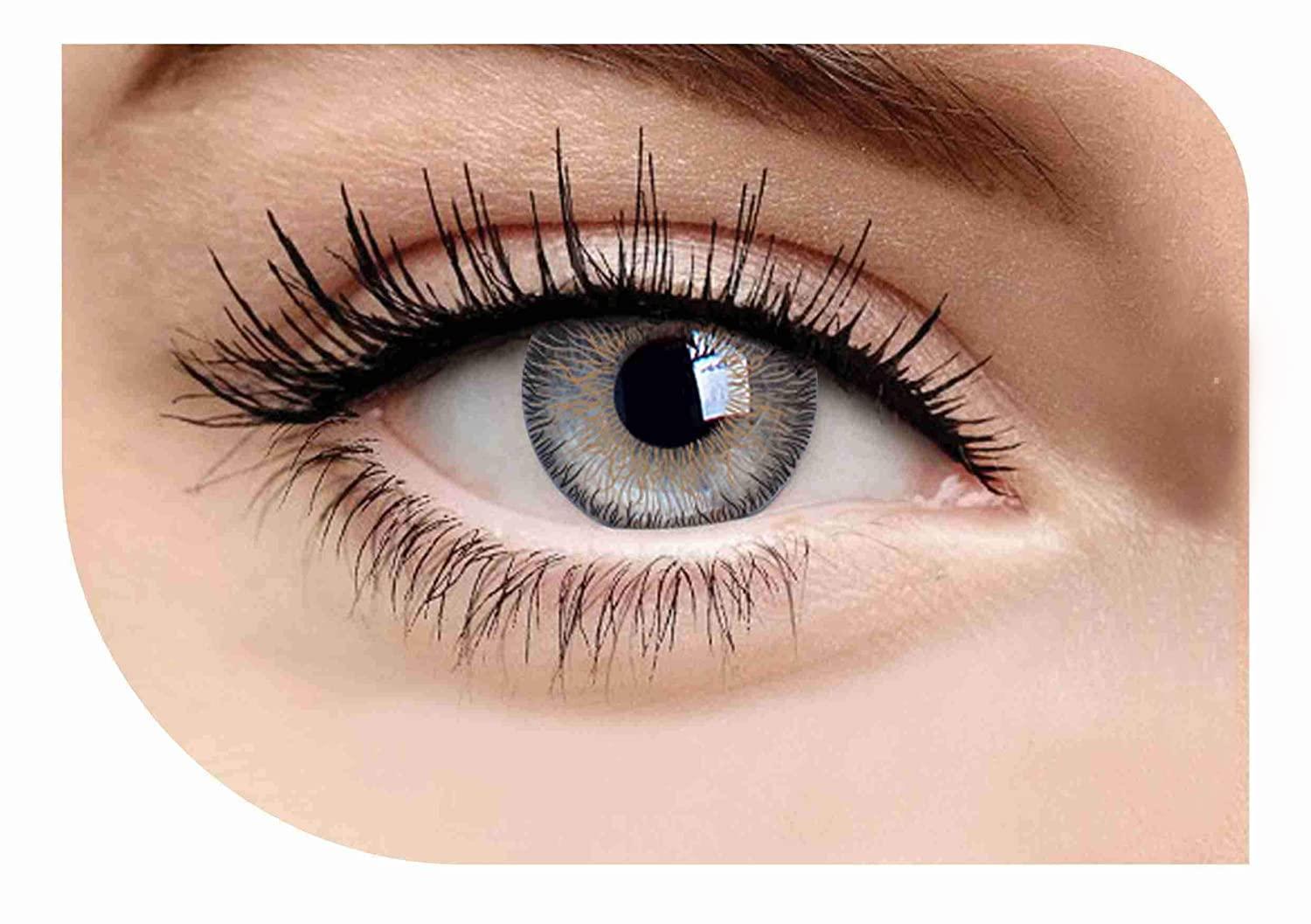 DIAMOND EYE Diamond Eye 1-pair-monthly-colored grey contact-lens-for-eyes for women girls men
