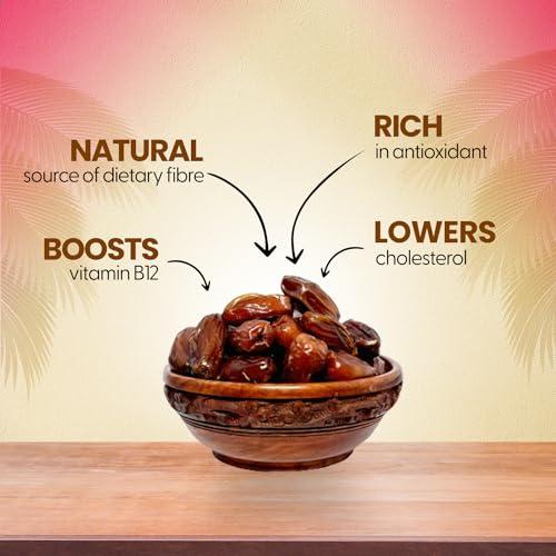 Lion Dates Lion Delicacy Dates 2kg | Deglet Noor dates | Saudi Arabia Dates | khajoor or khajur dry fruits | Healthy & Nutritious Snack