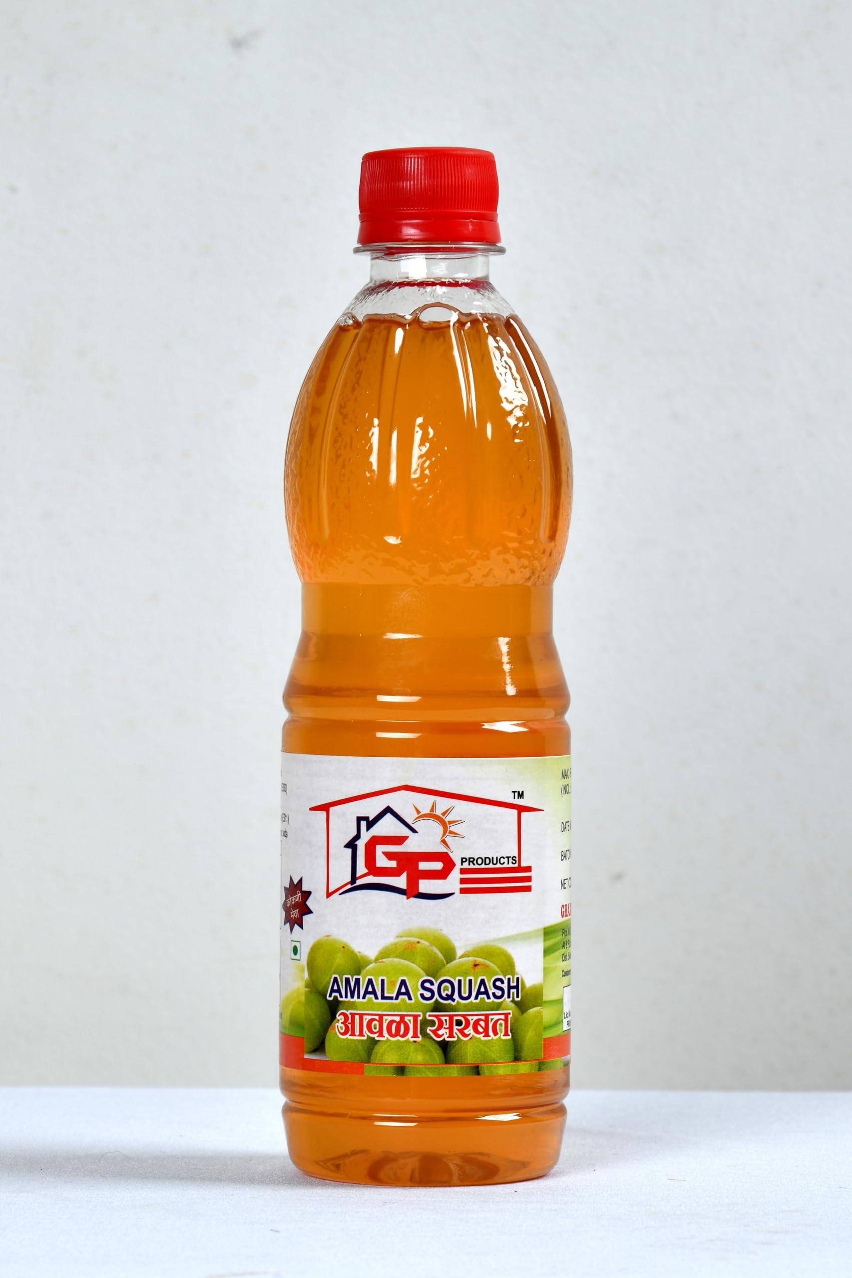 Generic Gharkul Pickles Homemade Awala Amla Squash Syrup Sharbat (500ml) Pack Of 2