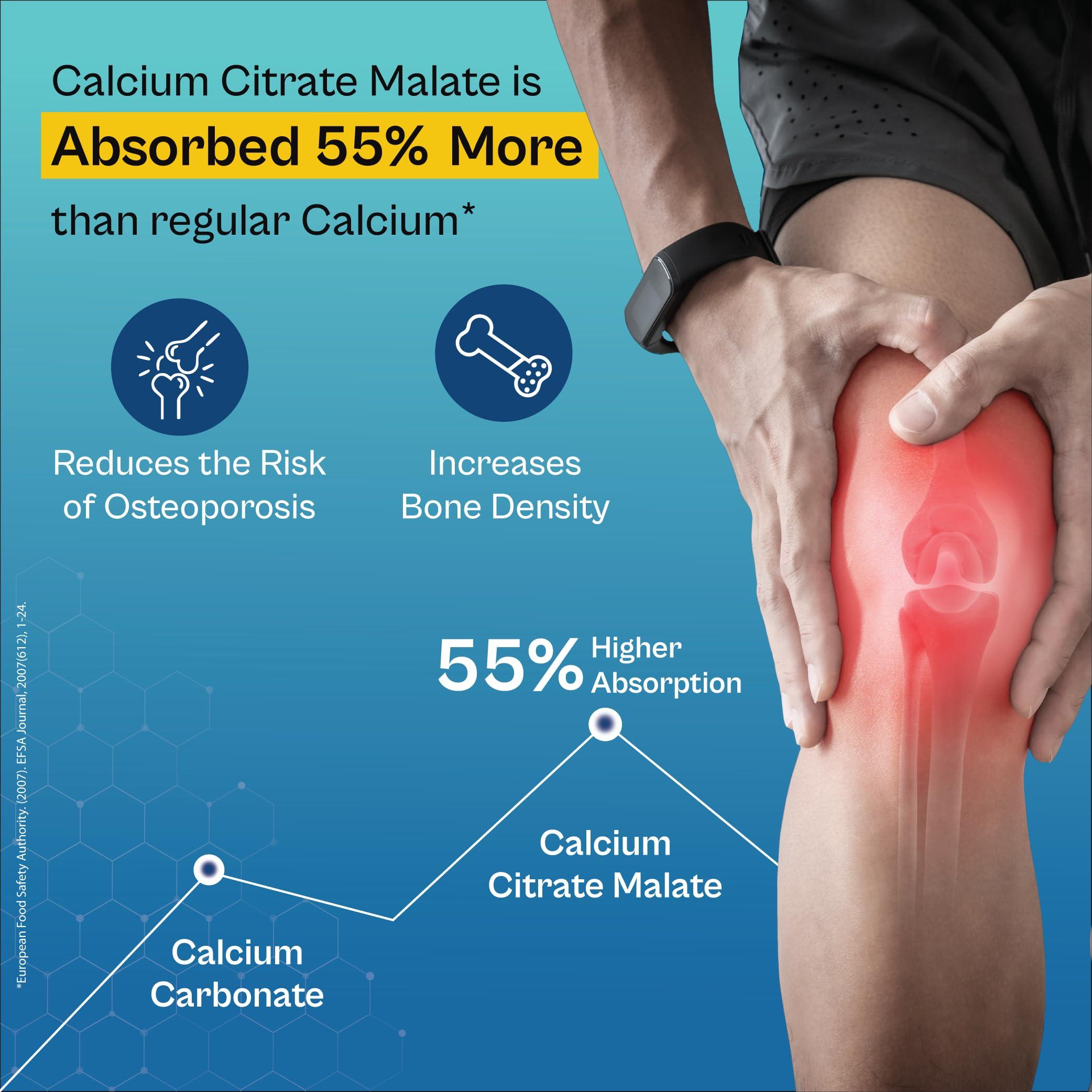 TATA 1MG TATA 1mg Calcium & Vitamin D3 supplement with Zinc, Magnesium & Alfalfa | High absorption Calcium Citrate Malate form | 500mg Calcium & 400iu Vitamin D3 | For strong bones & joints | 90 tablets
