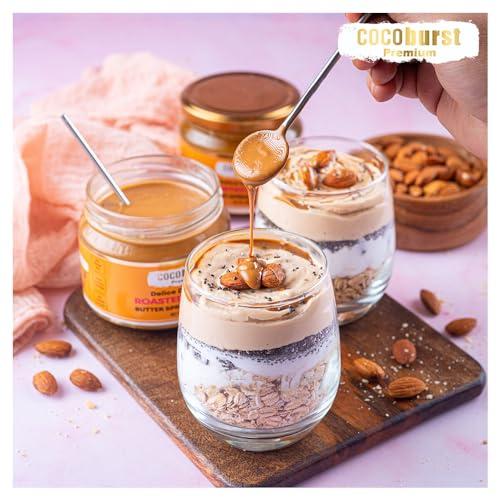 Jindal Cocoa JINDAL COCOA Cocoburst Creamy Roasted Unsweetened Almond Butter Spread 300 Gm | 95% Almonds | Protein Rich | No Palm Oil | No Artificial Preservative | No Added Colour | No Added Sugar