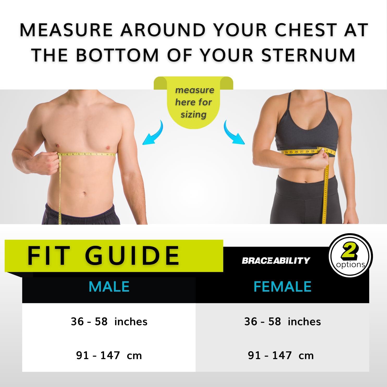 BraceAbility Universal Male : BraceAbility Rib Injury Wrap for Sore Or Bruised Ribs-Male