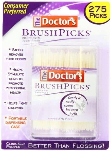 The Doctor's The Doctor\'s BrushPicks | Interdental Toothpicks | 275 Count | Pack of 2 | Safely Removes Food Debris