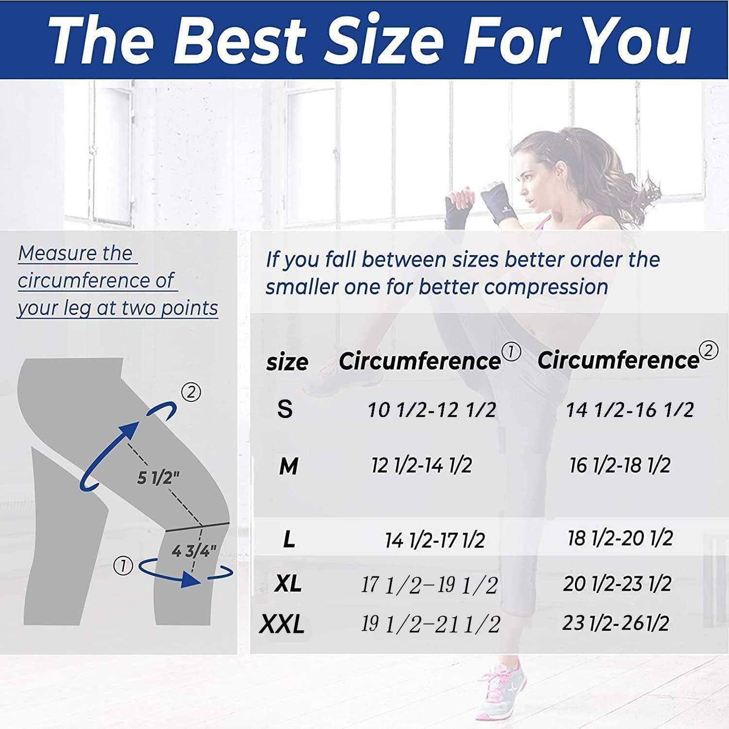 Enyee ENYEE Knee Brace,Knee Compression Sleeve Support with Patella Gel Pad & Side Spring Stabilizers,Medical Grade Knee Protector for Running,Meniscus Tear,Arthritis,Joint Pain Relief,ACL