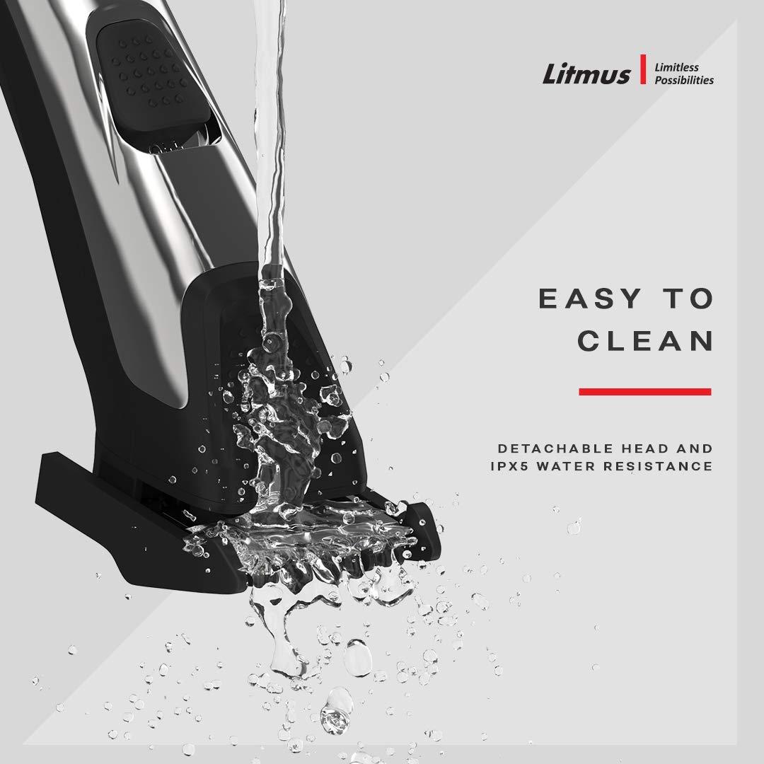 Litmus LITMUS Men Precision Beard Trimmer PT-101(Luxury Edition, Chrome), Waterproof | Corded & Cordless | Run Time: 70 Mins