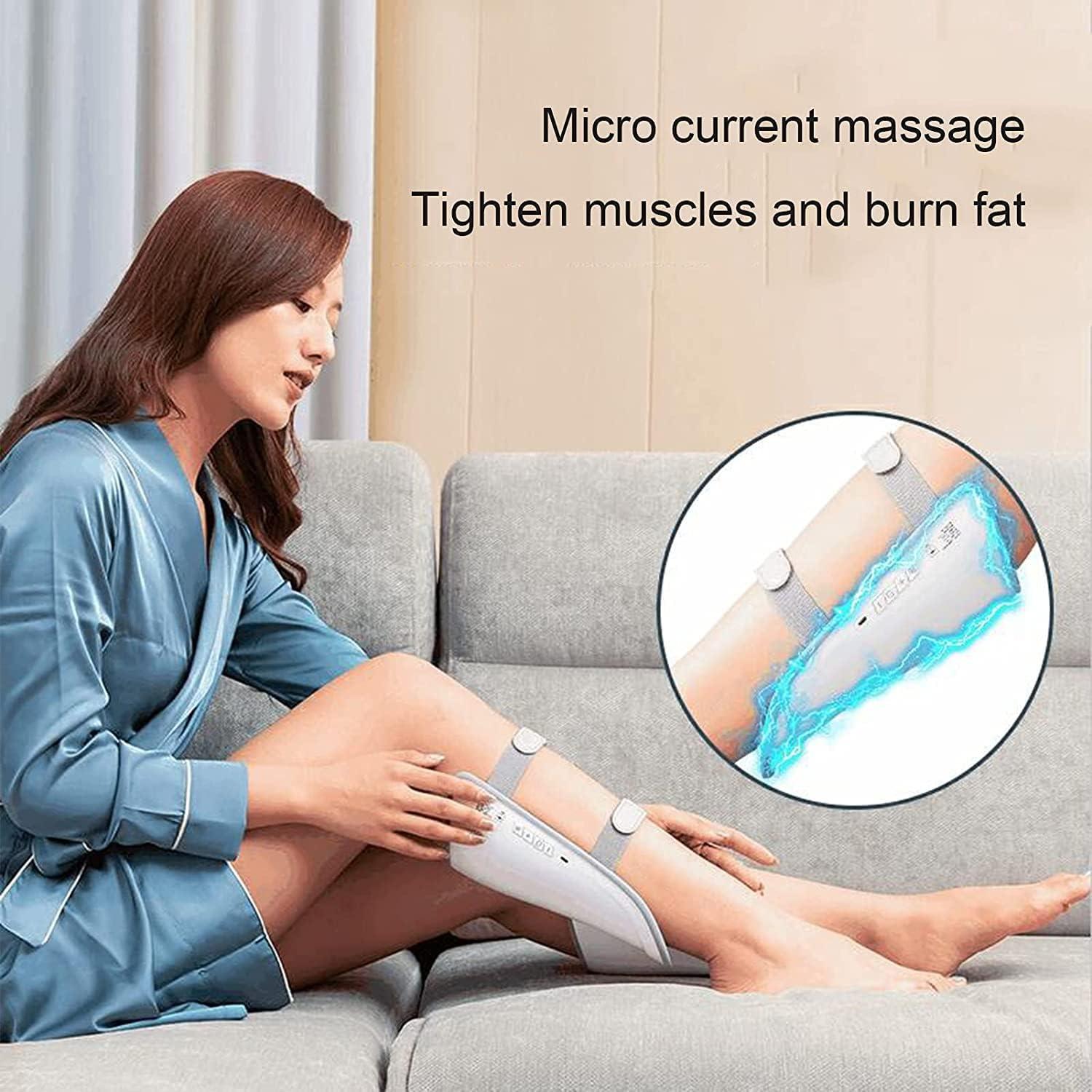 Flipco Flipco Air Compression Leg Massager Boot Sleeve Wraps Machine Foot and Calf Massage with Handheld Controller Foot Massager Leg Wraps Thigh and Calf Massager with Knee Heating