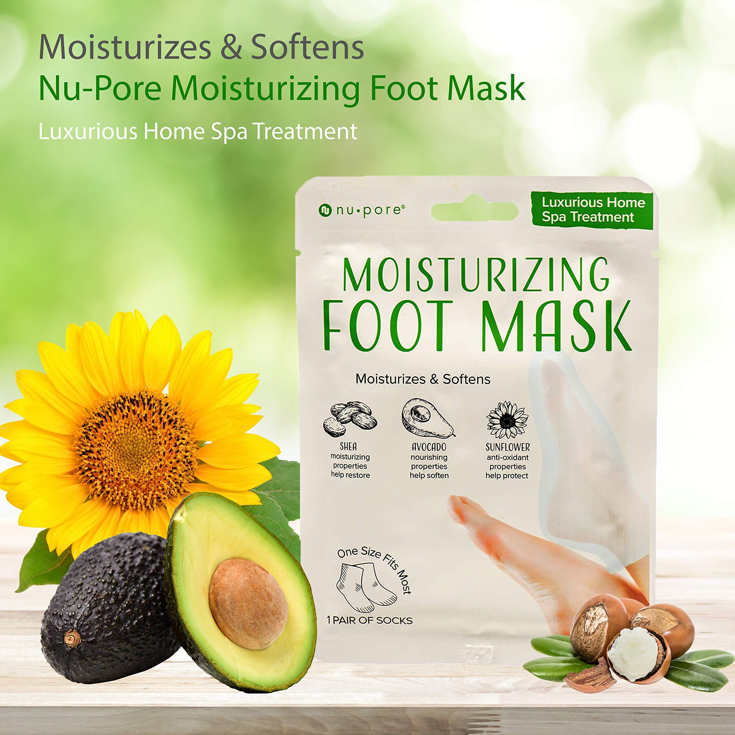 nu-pore Nu-Pore Korean Moisturizing Socks Luxurious Home Spa Treatment Foot Mask One Size Fits All (5 Pcs)