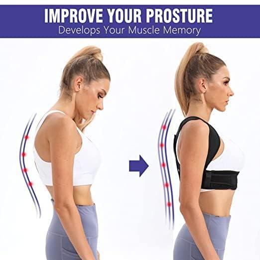 WESTONWINGS WESTONWINGS Neoprene Blend Posture Corrector For Men & Women-Back Support Belt For Back Pain Relief-Shoulder Support Belt-Body & Back Clavicle Corrector Belt-Back Straight Belt,Free Size