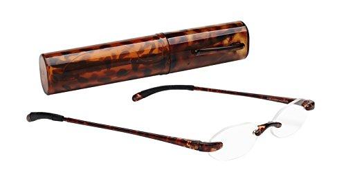 Select-A-Vision Select-A-Vision Flexi Lights Rimless Round Unisex Readers, Demi Brown, 2.00