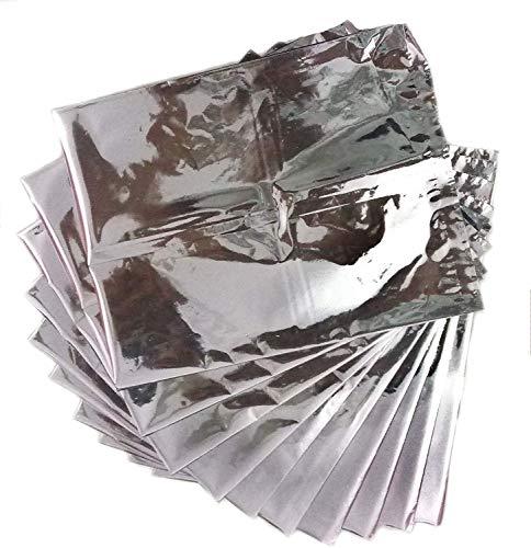 Generic P.S. PACKAGING Aluminium Silver foil Pouches for Food Packaging (8*10, 50 Pcs)