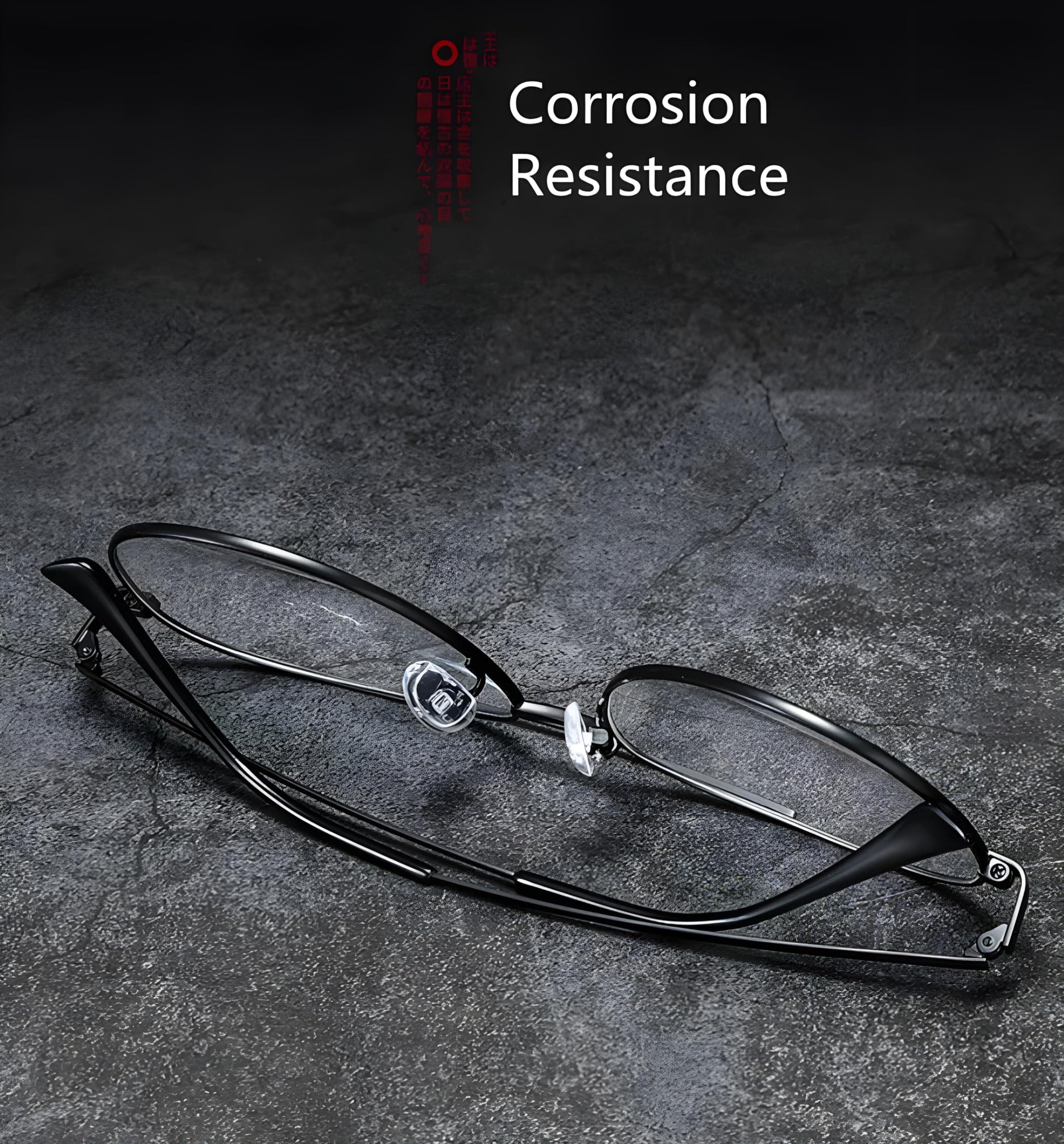 Roshfort Roshfort Lucky Bhaskar Zero Power Blue Cut Computer Glasses | Anti Glare, Lightweight & Blocks Harmful Rays | UV Protection Specs | Men & Women | Large | German101 (Black)