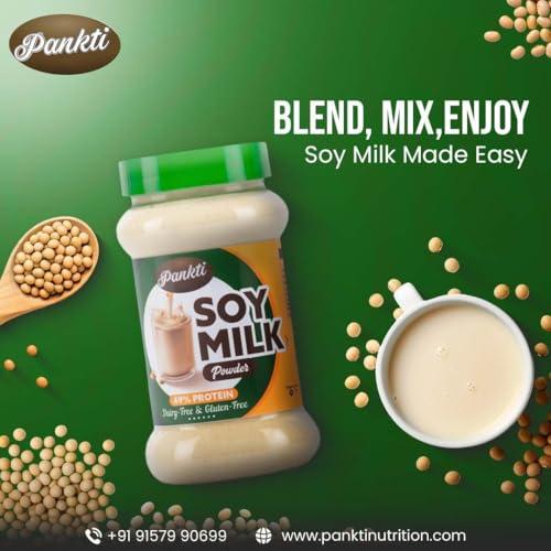 Pankti Pankti Soya Milk Powder | High in Protein | Vegan | Non-GMO,250 Gram (Pack of 1)