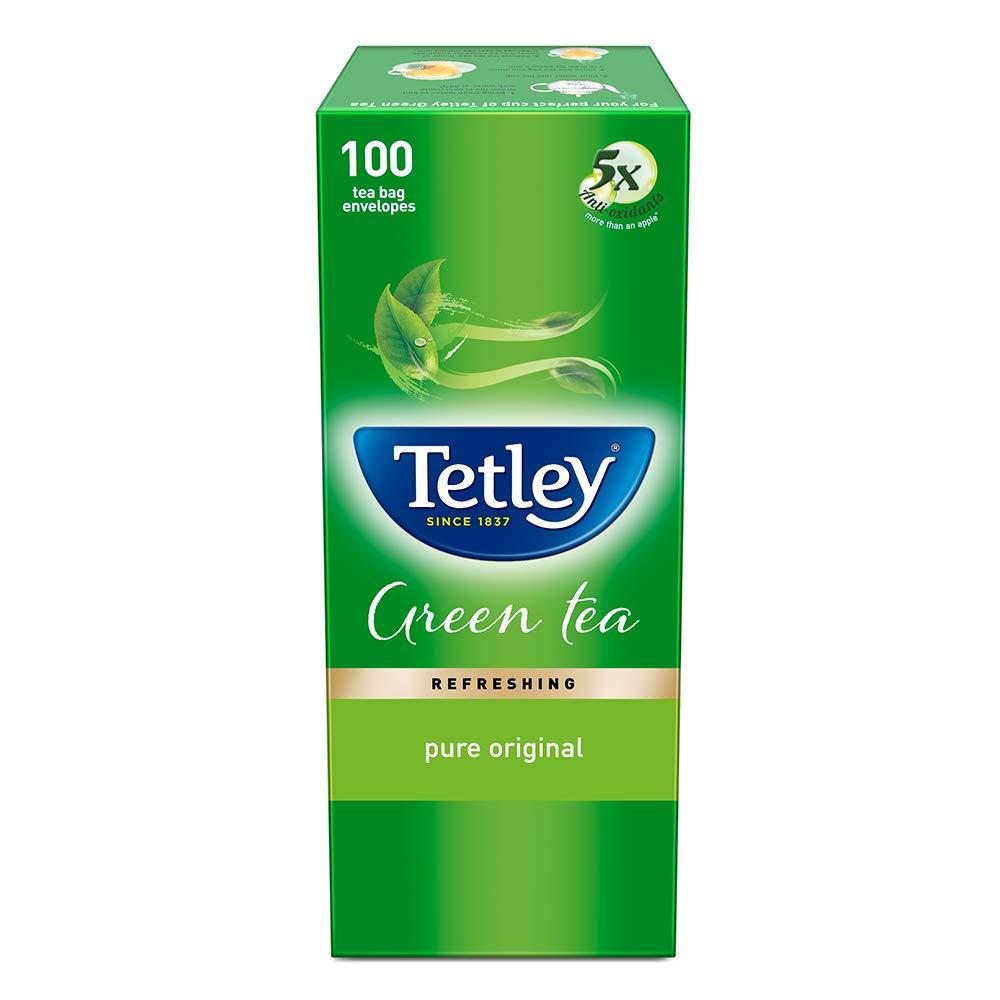 Tetley Tetley Green Tea, Regular, 100 Tea Bags and Tetley Green Tea, Lemon and Honey, 100 Tea Bags