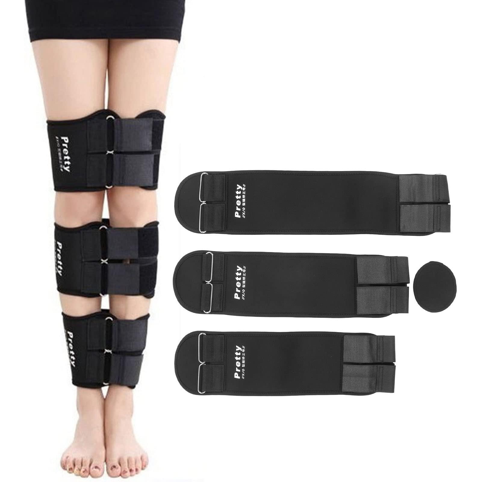Generic NEE Leg Correction Belt Soft Elastic Correct Leg Tape 3 Pcs. Black for O Type Legs L