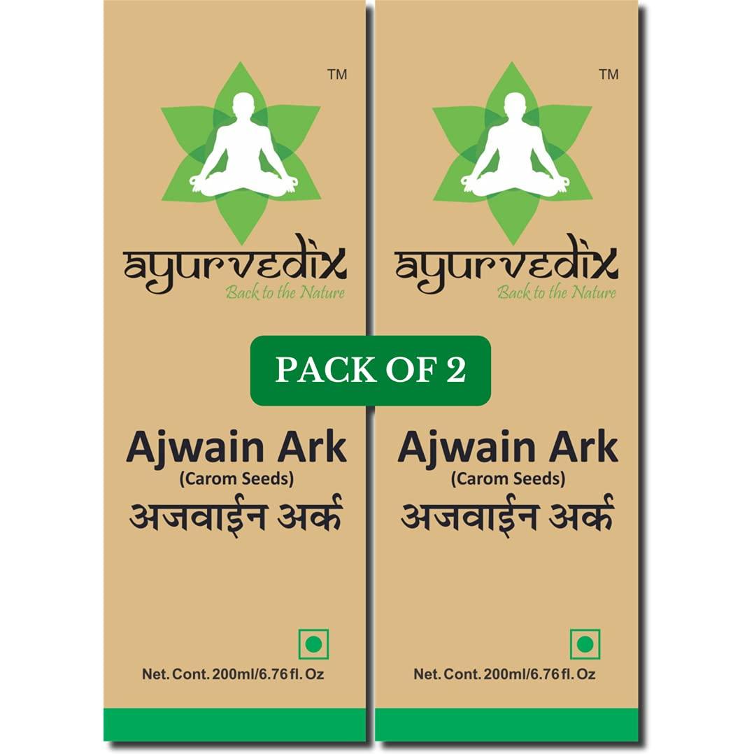 ayurvedix Ayurvedix Ajwain Ark | Carom Seeds,Relieves Constipation, Digestion, Gastro Intestinal Health, Provides Relief From Acidity & Bloating, Digestive Potion 400 ML (200ml Each, Pack of 2)