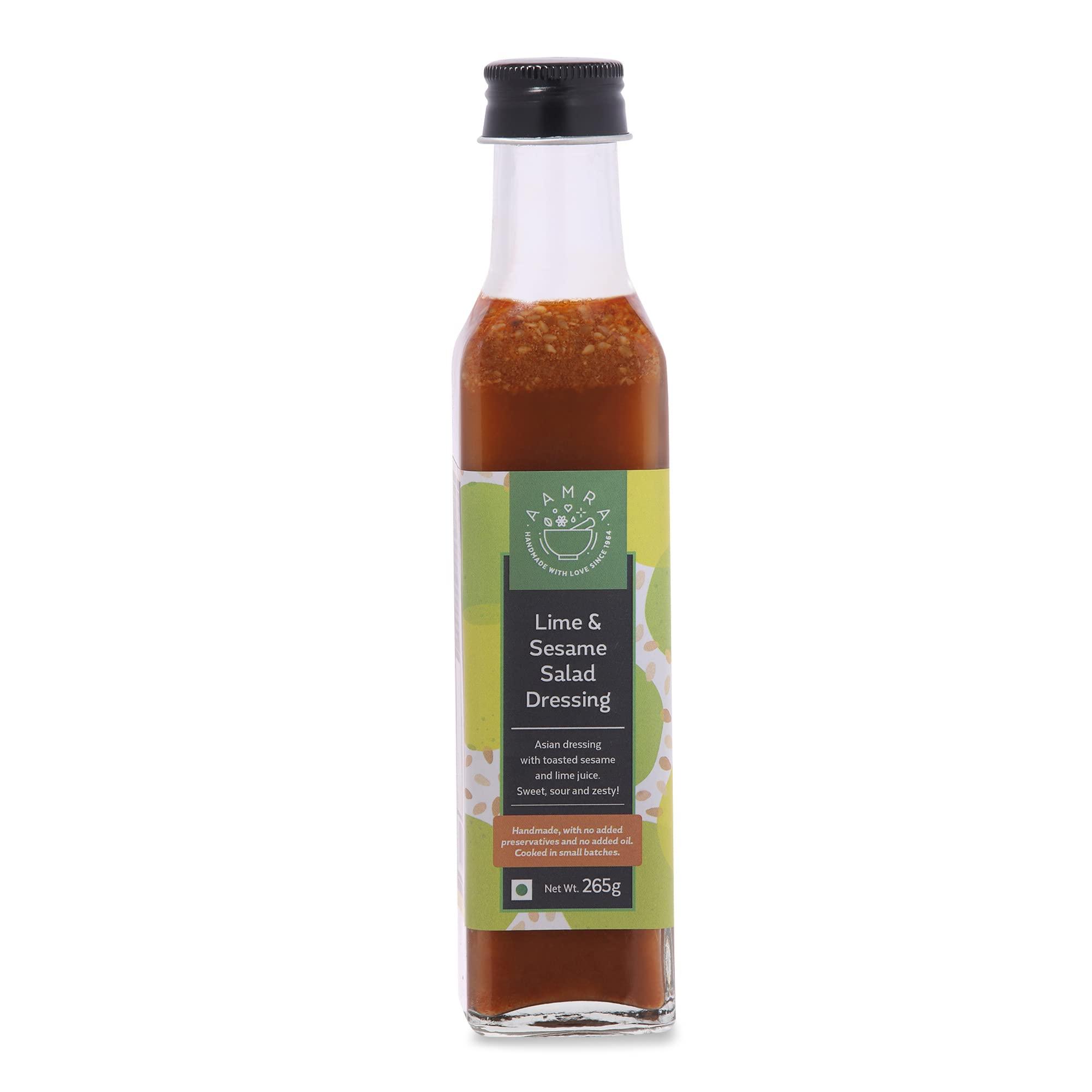 Aamra Aamra Natural Homemade Lime & Sesame Salad Dressing, No preservatives, Oil- Free 265gm
