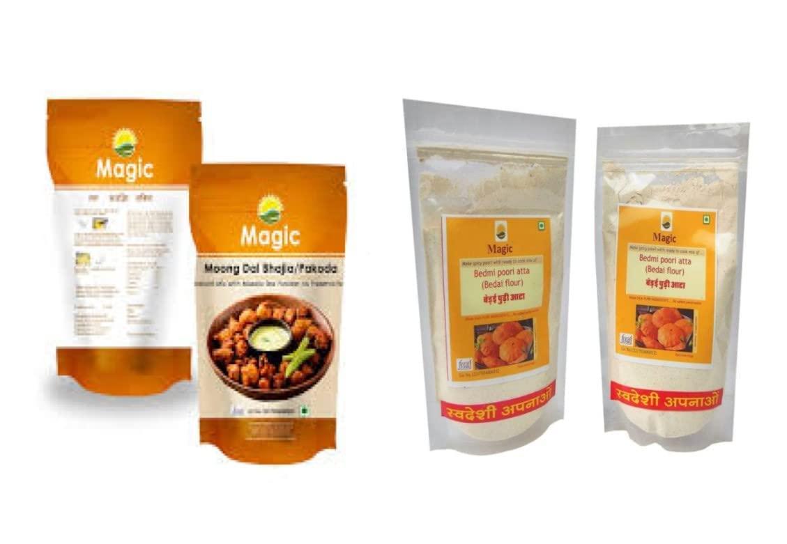 Magic Magic Combo Bedmi Poori Ready Mix and Moong dal Pakoda Instant Mix Festival Party (Pack of 20)