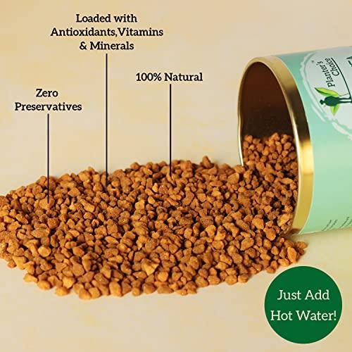 PLANTER'S CHOICE Planter's Choice 200GMS Instant & immunity Boosting Tulsi Turmeric Green Tea - Infused with Organic Jaggery Granules,Tulsi & Turmeric - Detoxifying & Antioxidant Rich -100% Natural - Zero Preservative