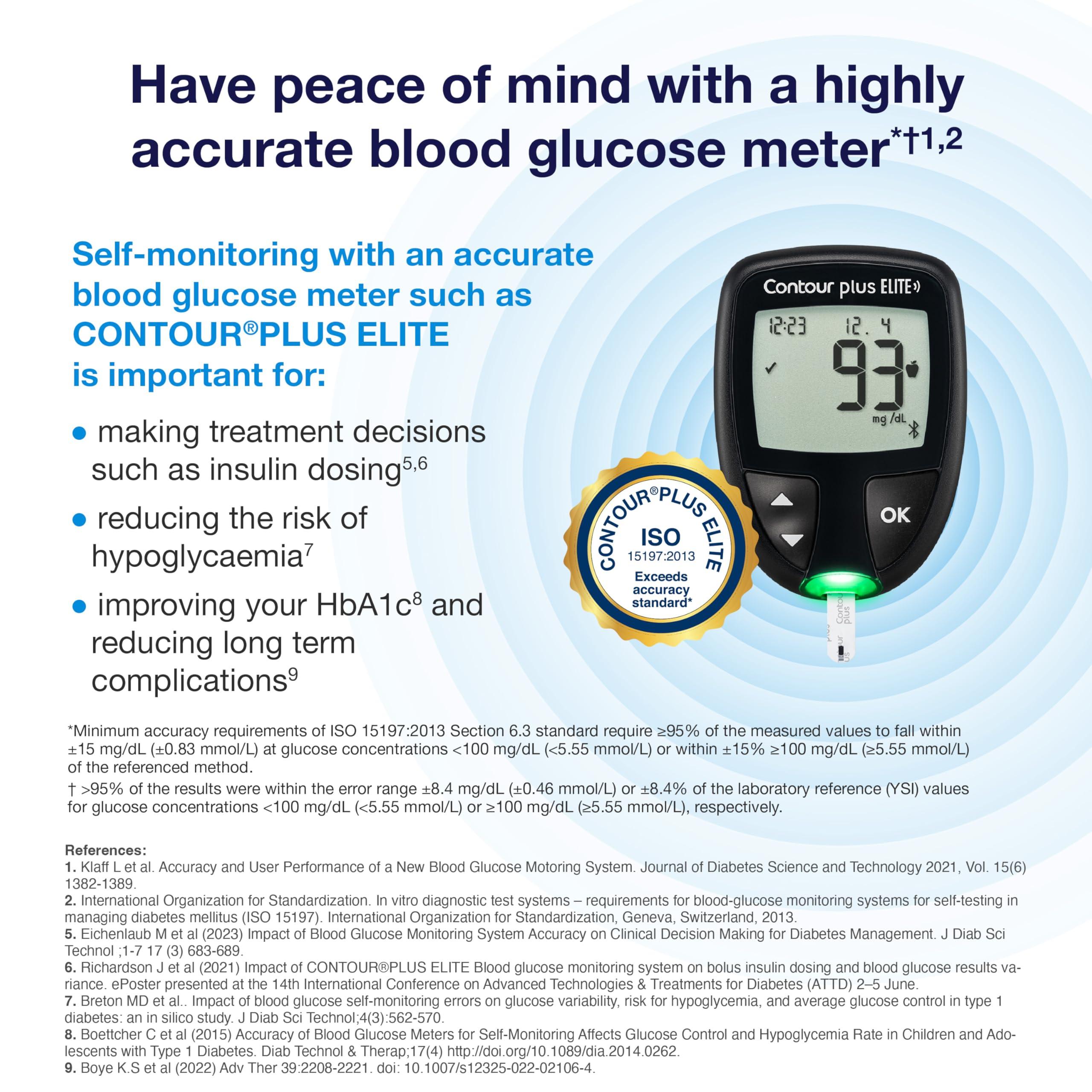 CONTOUR Contour Plus Elite Blood Glucose Monitoring System (with Bluetooth) | Glucometer with 25 Free Test Strips