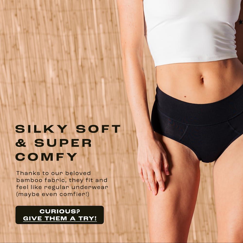 Bambody Bambody Absorbent Brief: Super Comfy Period Panties, 1pkbk, X-Small