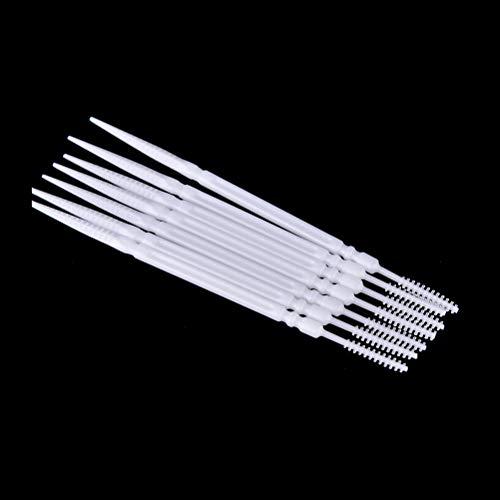 JiaUfmi JiaUfmi 1100Pcs Dental Picks Plastic Toothpick Oral Hygiene 2 Way Interdental Brush Stick