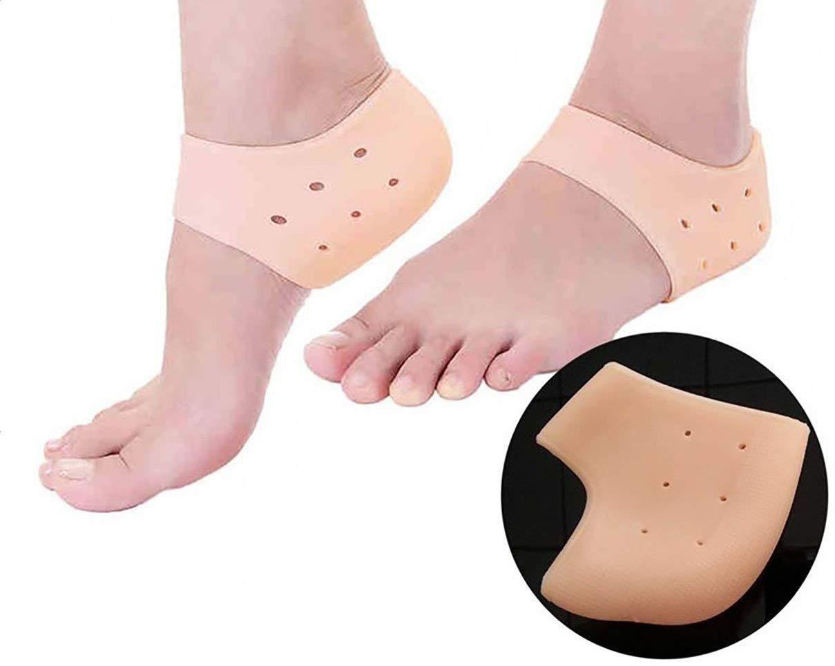 FAYBY Fayby Silicone Gel Heel Pad Socks, Heel Swelling Pain Relief,Dry Hard Cracked Heels Repair Cushion, Ankle Support Pad for Men & Women (1 pair)(Free Size)