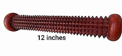 AcuHealth AcuHealth Foot Roller Acupressure Massager Acupuncture (Brown) with Karela Massager Tool for Hands and Palm || foot massager roller || wooden accupressure tools||