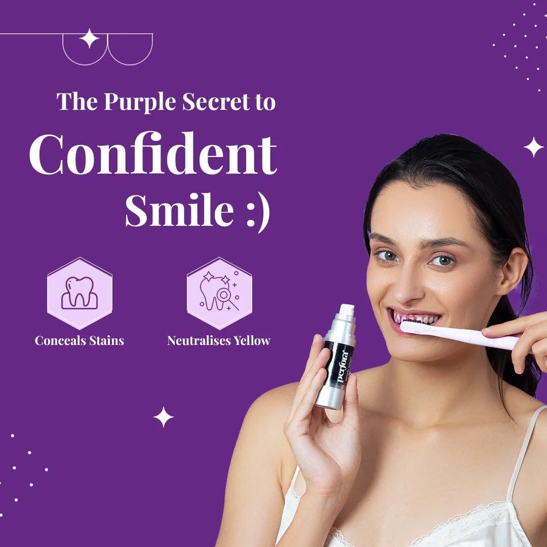 Perfora Perfora Adult Teeth Whitening Care|Lilac Lavender Electric Toothbrush|Purple Magic Whitening Serum Toothpaste|Purple Toothpaste For Teeth Whitening|Sls Free & No Artificial Sweetener|Pack Of 2
