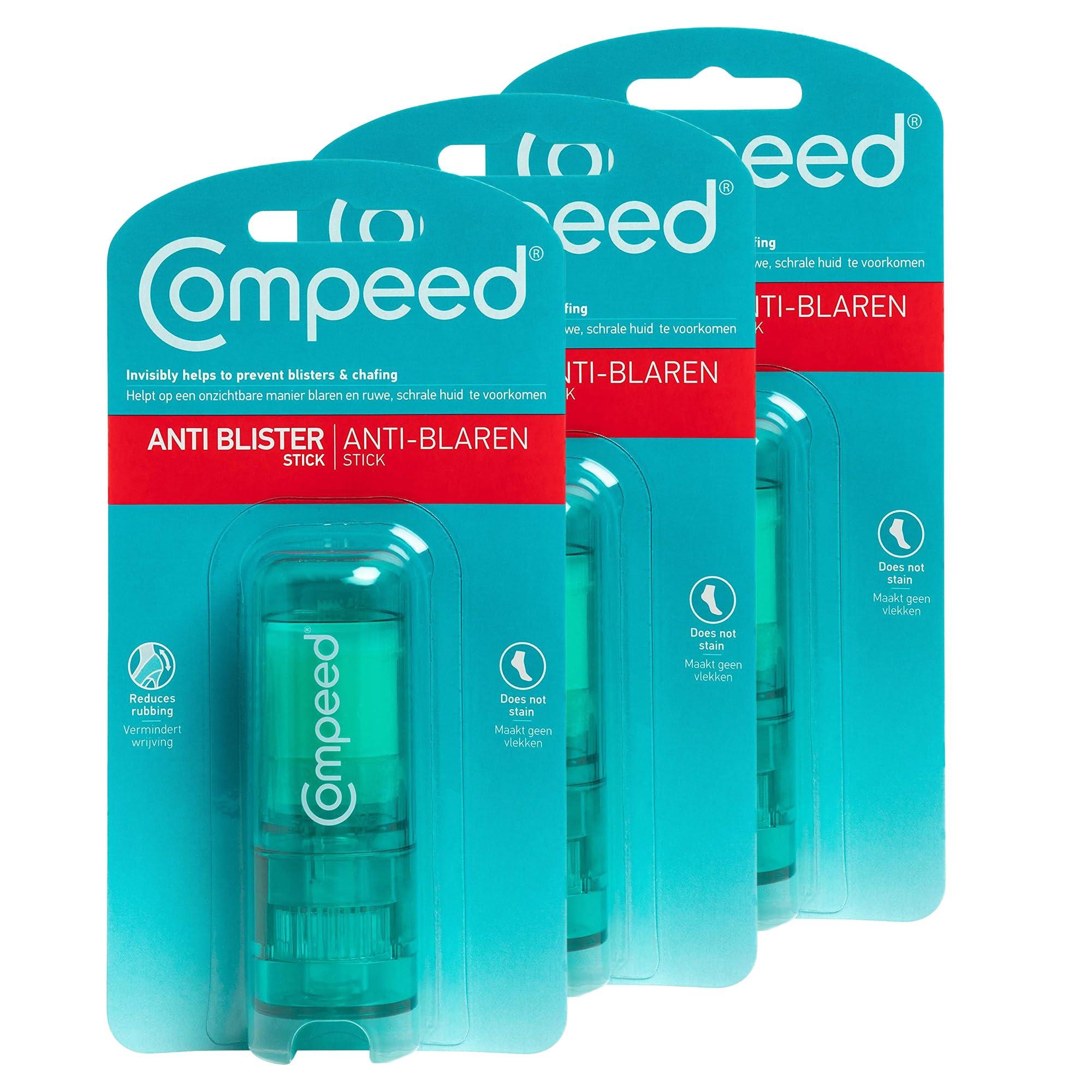 Compeed Compeed Anti Blister Balm Stick For Protection By Reducing Rubbing While Walking, Trekking N Running, Shoebite Foot Protector, 8 Ml, 3 Pc Pack