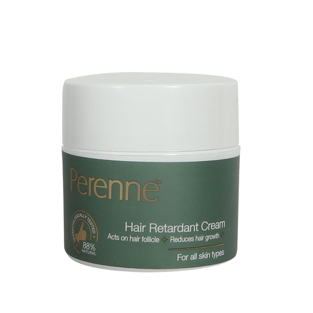 PERENNE Perenne Hair Retardant Cream | Hair Reduction Lotion For Reduction of Unwanted Body and Facial Hair in Men and Women | Natural|Paraben Free|Dermatologist Tested- 1 Pack (50g)