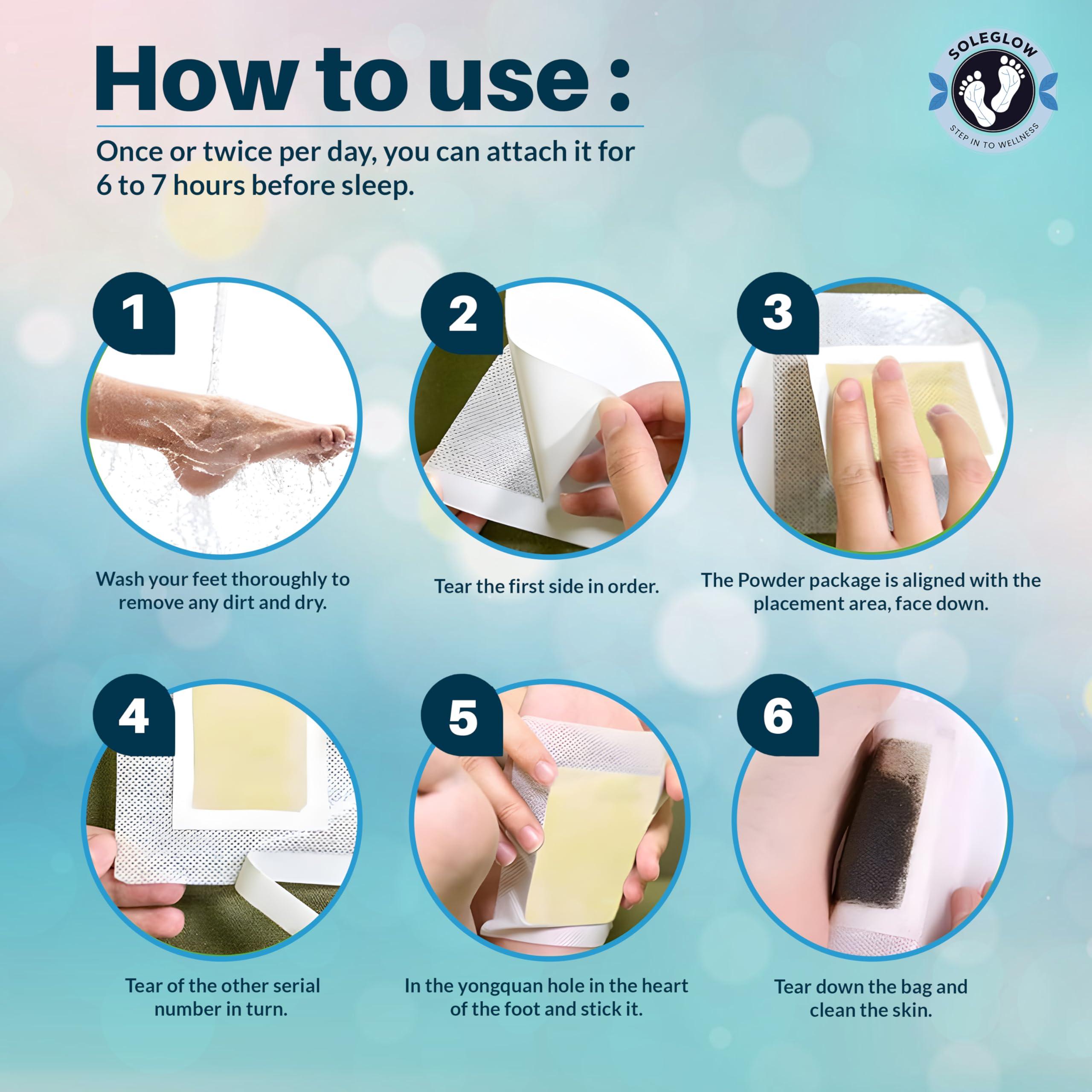 SOLEGLOW Soleglow Natural Ultra Premium Detox Foot Patches Cleansing Toxin Remover Foot Pads for Men & Women Stress Relief & Detoxification (Cornflower, Pack of 2)