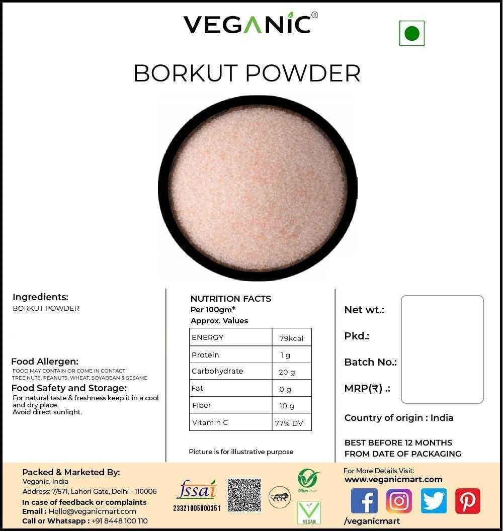 Veganic Veganic Pink Ber Powder | Ber Churan | Indian Jujube Powder | Borkut Chooran Red (900g)