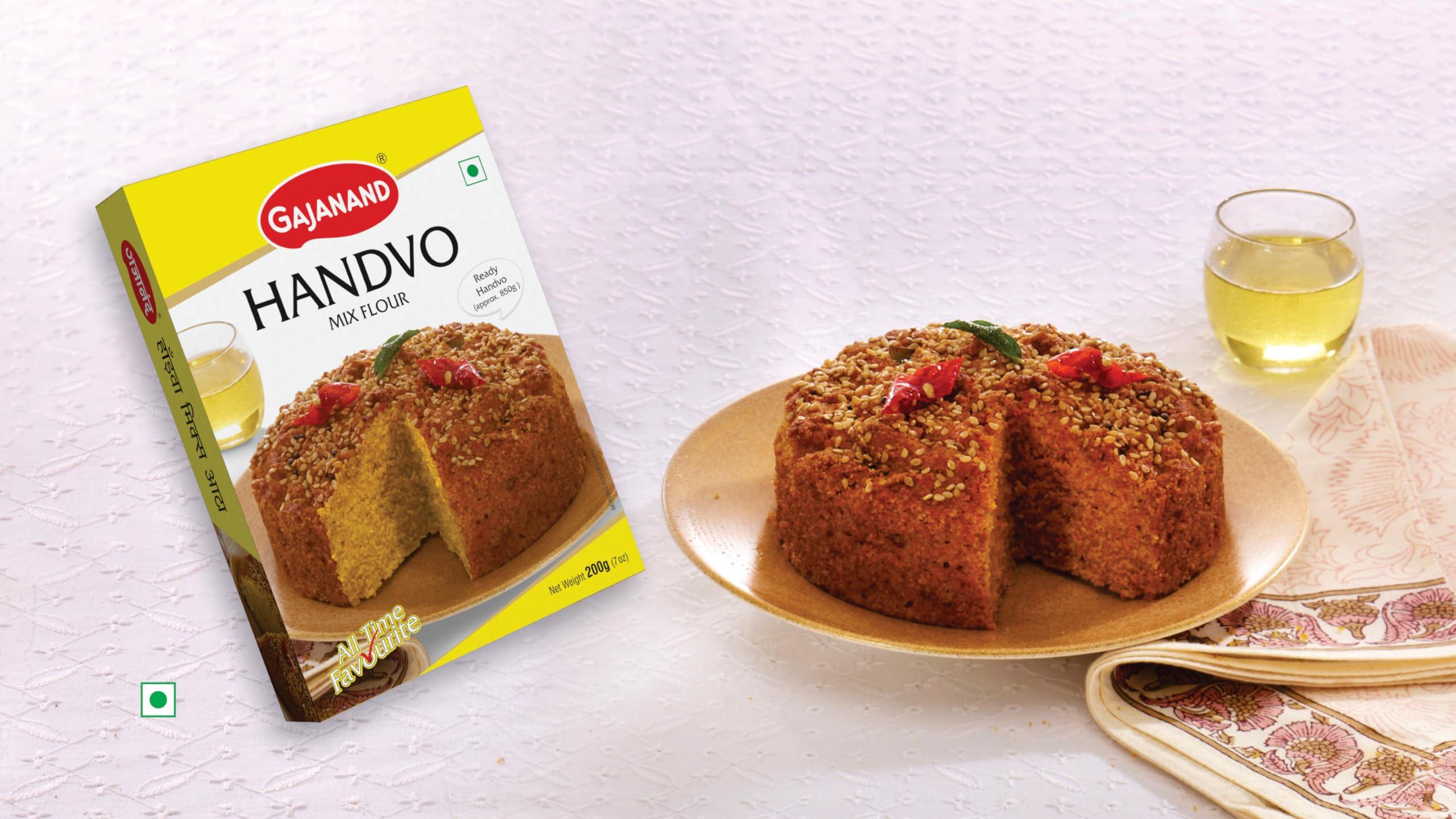 GAJANAND GAJANAND Handvo Mix Flour, 400gm (Pack of 4) / Instant Handva Mix, Ready to Cook/Handwa Flour for Healthy & Tasty Snacks/Breakfast