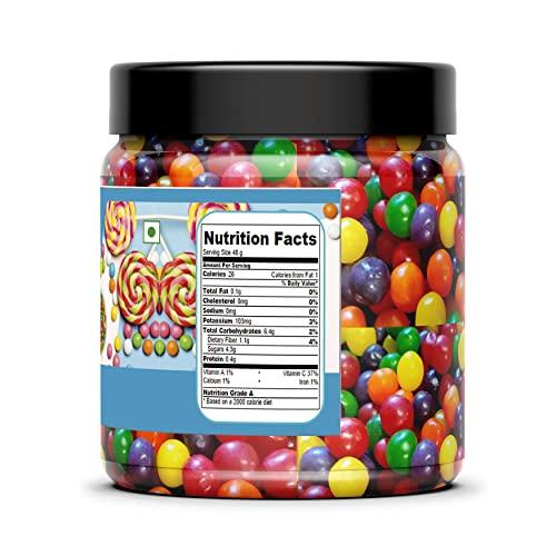 Nature Blum Nature Blum Mix Fruit Blast, Mix Fruit Pop Balls Pop Candy Fruit Flavoured Mouth Freshener, Flavor Candy Balls Jar Packaging (400g)