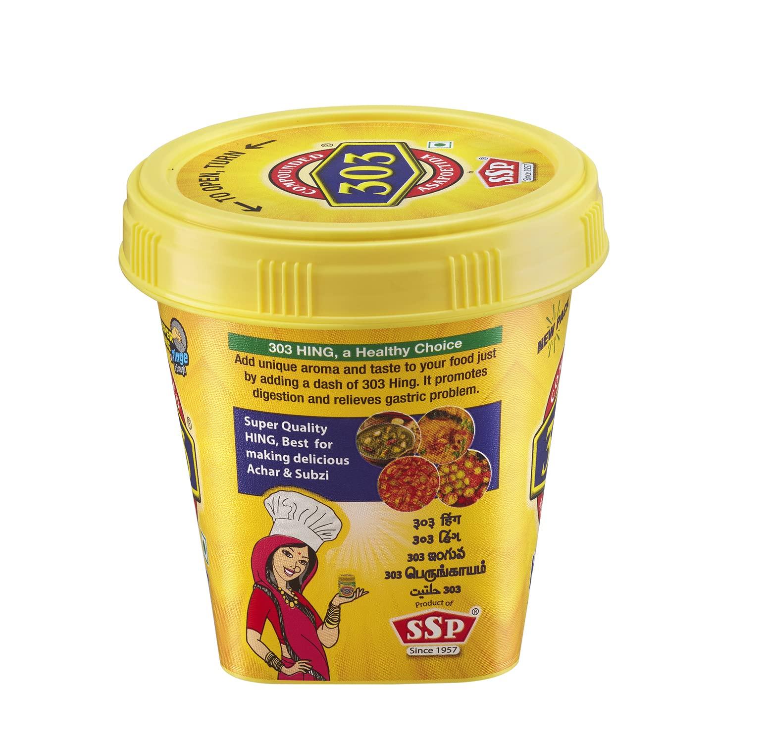 SSP ASAFOETIDA SSP ASAFOETIDA 303 Hing (Strong Asafoetida) 125Gram Jar - Classic Choice Which Comes In Semi-Paste Form, Hing