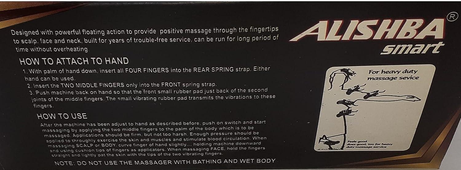 ALISHBA ALISHBA Smart Powerful Powerful Double Speed Floating Action Body,Head & Finger Massager with JAPANESE TECHNOLOGY Copper Wire Motor