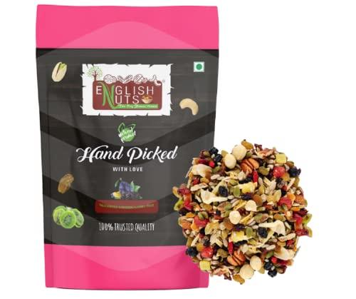 ENGLISH NUTS-THE DRY FRUITS HOUSE English Nuts 1 Kg Mix Nuts Organic Trial Mix | Premium Fruit, Nut & Fiber SuperMix, Healthy Mixed Nuts with Dry Fruits | 10+ Varieties Like Almonds, Cashews, Walnuts, Pumpkin Seeds