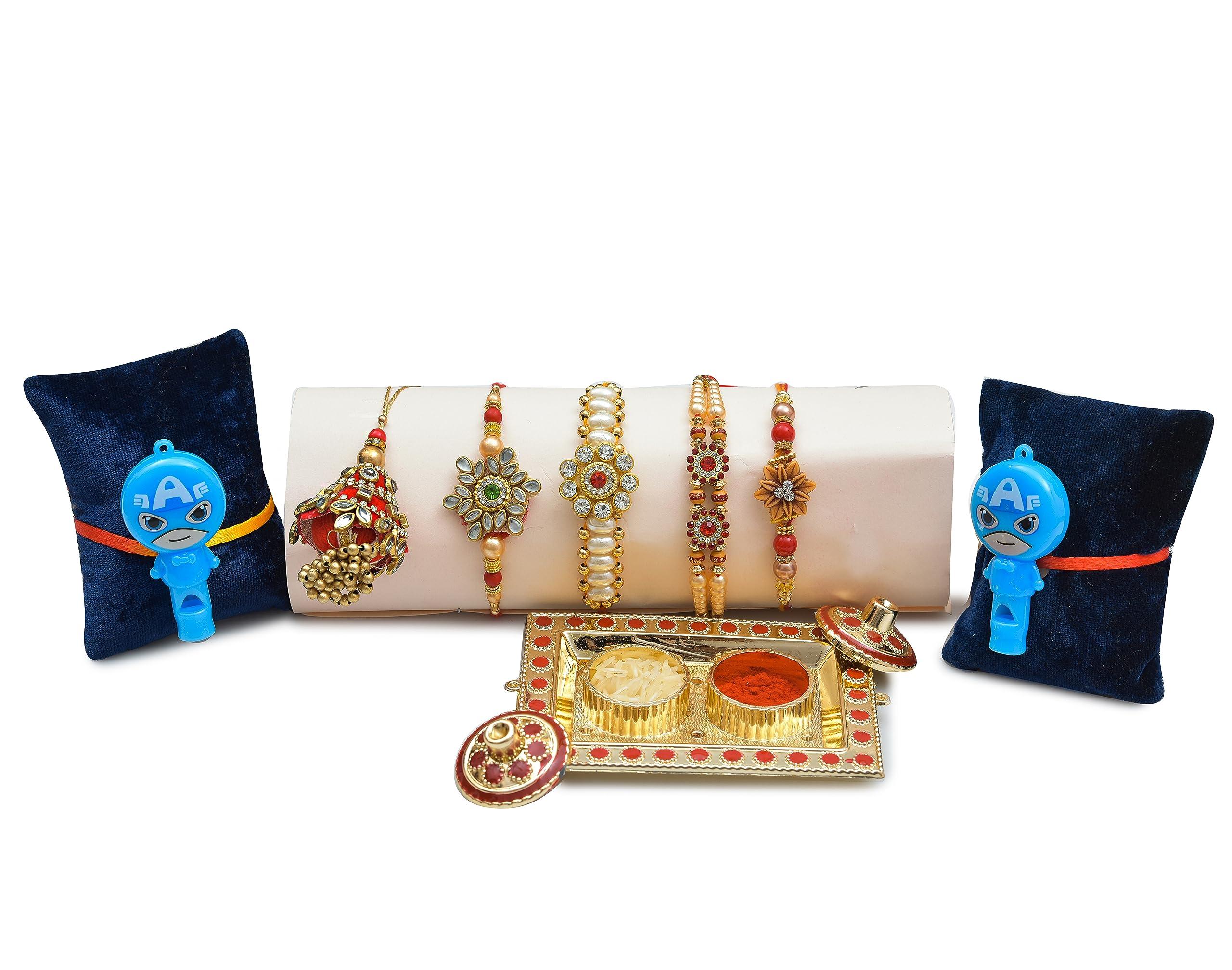 VT REAL NUTRI VT Real Nutri Rakhi With Dry Fruit Gift Hamper/Gift Baske/Box For Brother/Bhai/Bhabhi/Kids I Dry fruits I Mixed Nuts I Chocolates I Fancy Rakhi I 250 * 4(1000gm)