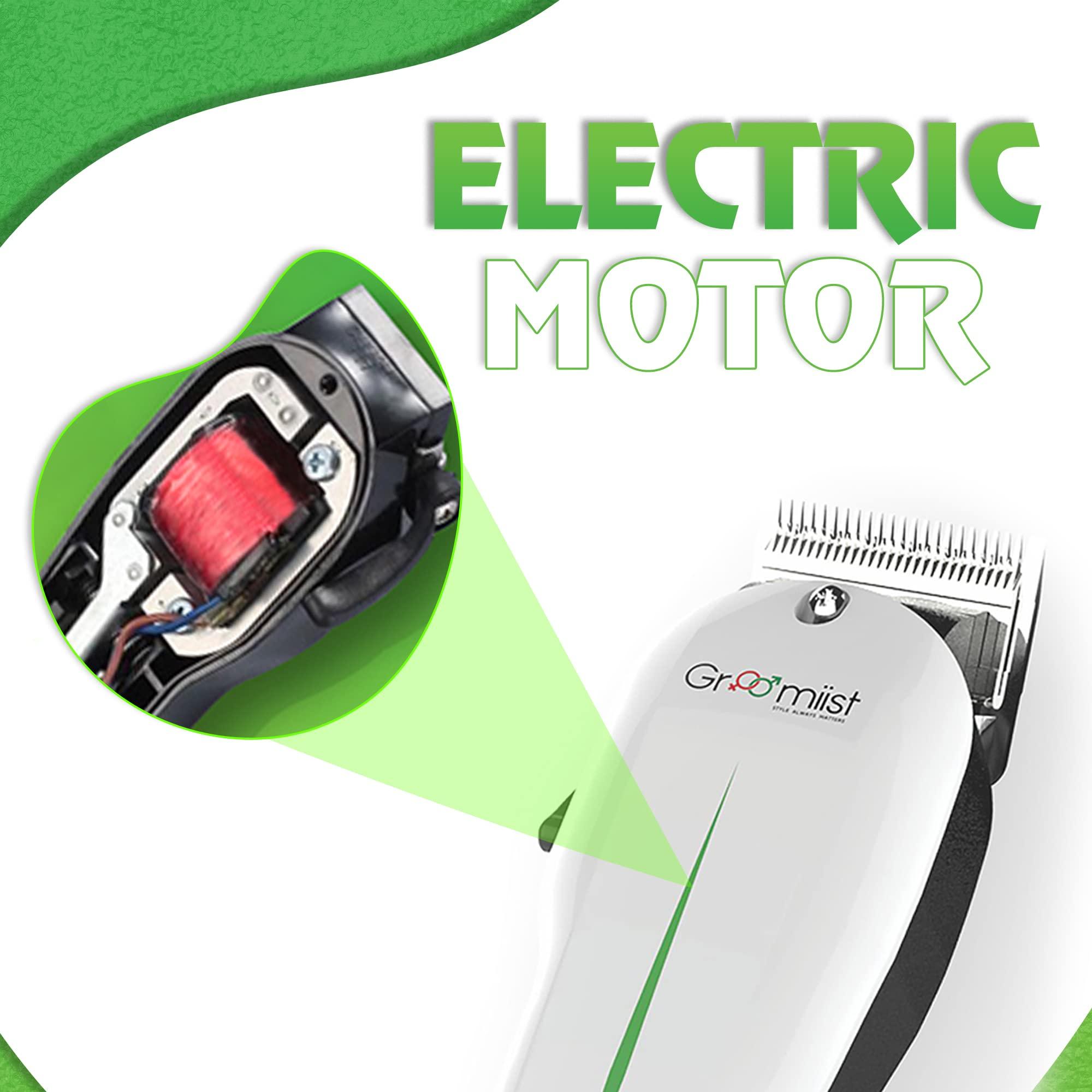 Groomiist Groomiist Professional Barber & Home Use Taper Hair Clipper Shaving Trimmer for Man | Beard Trimming Machines & Smooth Clean Cutting Shaver for Men | 3M Corded Power, 6 Premium Attachment Combs