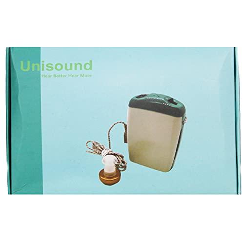 Dishan Dishan Unisound German Made Hearing Aid Machine For Deaf 2 Pin Pocket Amplifier With Warranty Listening Device For Old Age, White