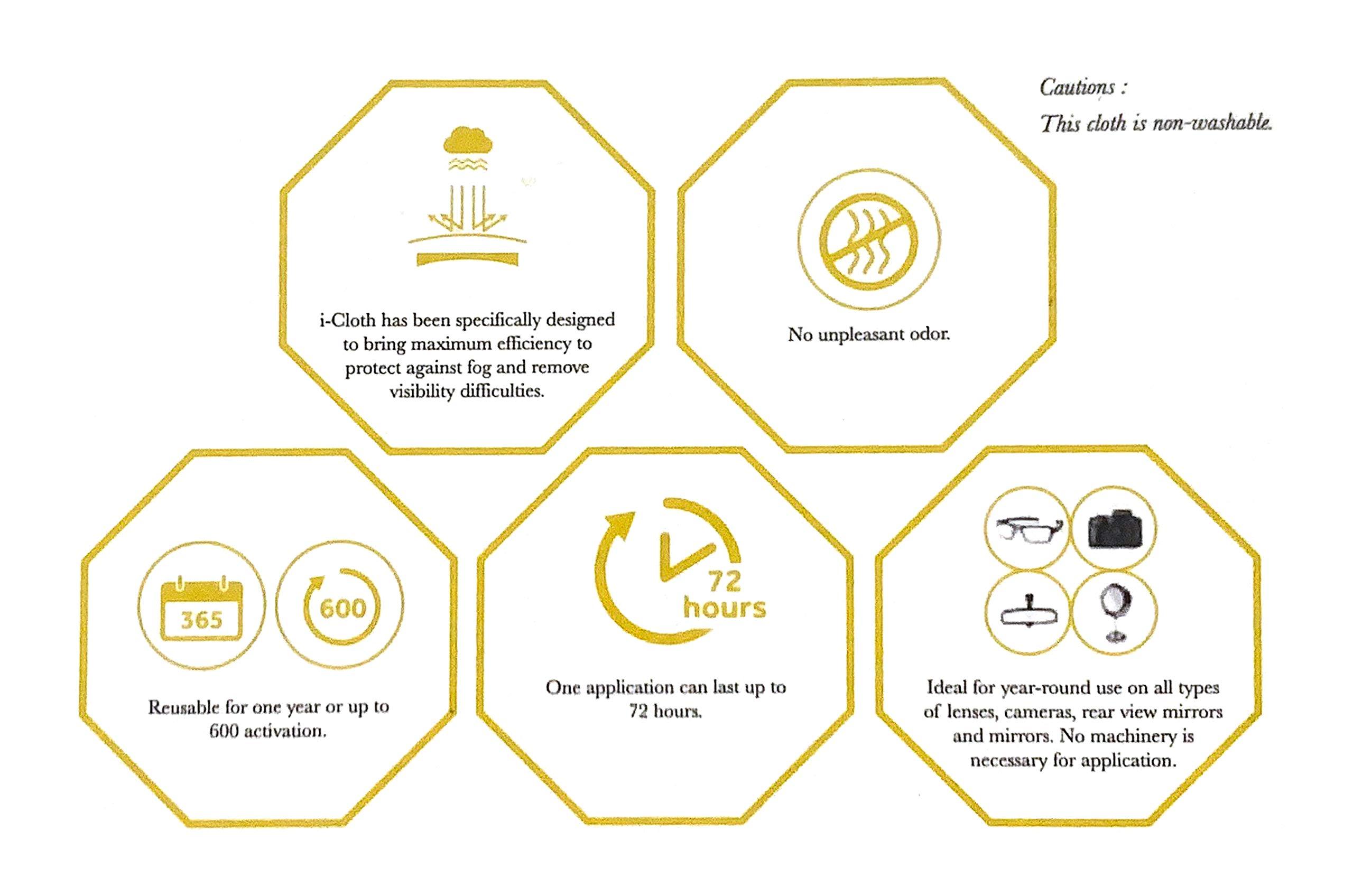 AUGEN AUGEN Dry Anti-Fog Cleaning Cloth | New Technology for Spectacles, Eyewear, Glasses, Goggles,Camera Lens, Antifog with Masks - Has Advanced Nano Microfiber Formula (Reusable Upto 600 Times)(Pack of 1)