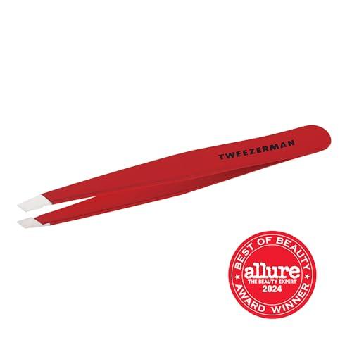 Tweezerman Tweezerman Stainless Steel Slant Tweezer, Signature Red
