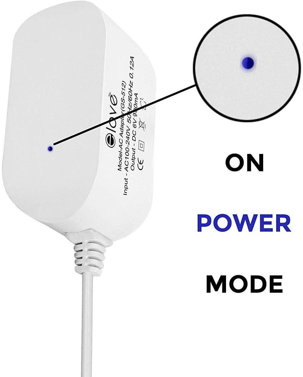 elove Elove BP Adapter for Blood Pressure Monitor 5, 7 Series / 6V AC/DC BP Machine Adapter with 10 Feet Extended Cord - White